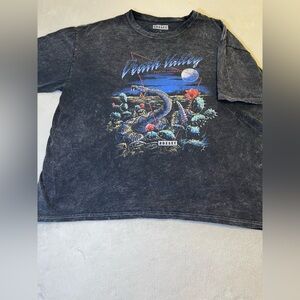 BOXSET Graphic Tee XL Black Acid Wash Desert Snake Vintage Style Shirt